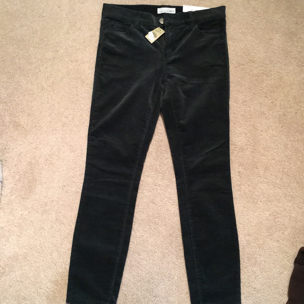 NWT Loft Skinny Corduroy Green Pants